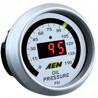 AEM Digital 0-150psi Oil Pressure Gauge